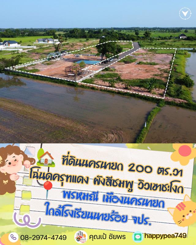 ⛳ ที่ดินวิวเขา ผังสีชมพู ต.พรหมณี อ.เมืองนครนายก โฉนดครุฑแดง เริ่มต้น 200 ตร.วา (ฟรีค่าโอน!) 7