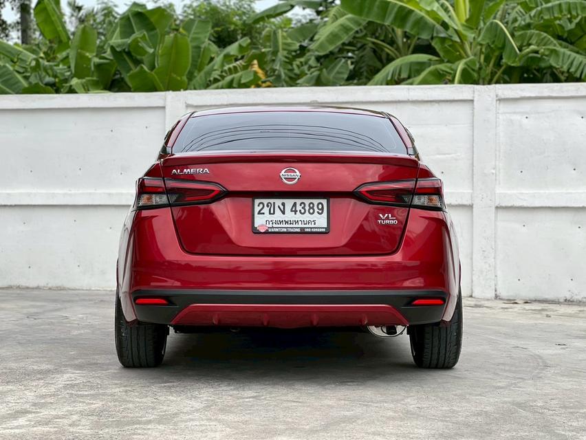 ปี 2021 NISSAN ALMERA, 1.0 VL โฉม ปี19-ปัจจุบัน - สีแดง เกียร์ออโต้ ตัวท็อปสุด มือเดียวป้ายแเดง 3