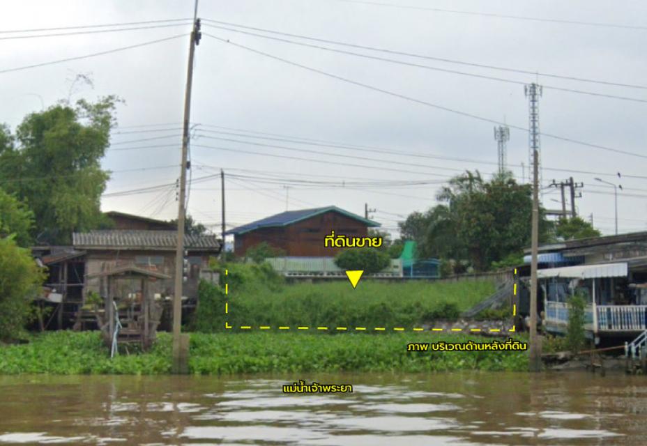 ขายที่ดิน 0 ไร่ 1 งาน 61 ตร.ว. ติด ถ.หัวถนน ติด แม่น้ำเจ้าพระยา ใกล้วัดบางนา 6