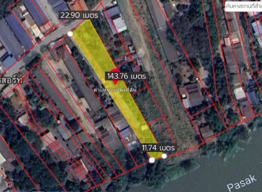 ขายที่ริมแม่น้ำป่าสัก (น้ำไม่ท่วม) นครหลวง อยุธยา 600 ตาราวา เหมาะสร้าง คาเฟ่ รีสอร์ท บ้านริมน้ำ อู่ต่อเรือ เวลเนสwellness 1