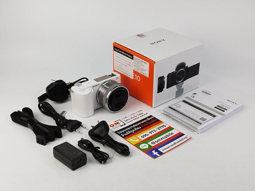 รูป ขาย/แลก Sony ZV-E10 + เลนส์ E PZ 16-50mm F3.5-5.6 สีขาว ศูนย์ไทย ประกันศูนย์ 05/2566 สวยมาก ครบกล่อง เพียง 20900.- 1