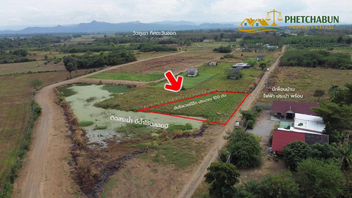 ที่ดินเปล่า 266 ตารางวา ต.วังชมภู อ.เมือง จ.เพชรบูรณ์ 2