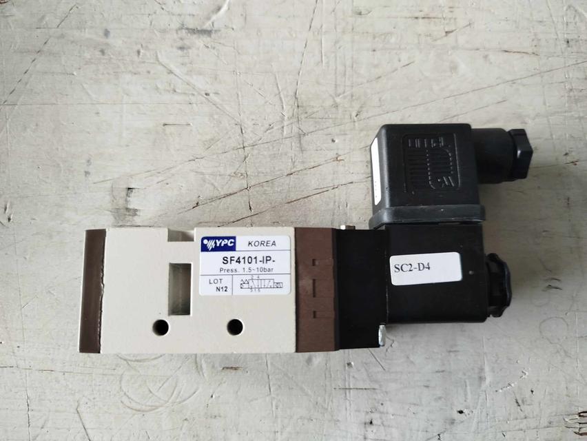 SF4101-IP-SC2-CN2-D4 YPC Solenoid valve โซลินอล์ยวาล์ว  5/2 size 1/4" ไฟ 24DC Pressure 0.1-10bar(kg/cm2) 150psi ใช้ควบคุมลม ส่งฟรี 1