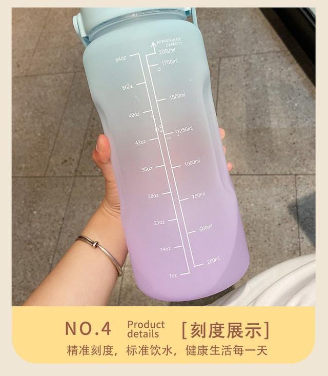 กระบอกน้ำพาสเทลน่ารัก จุ 2 ลิตร