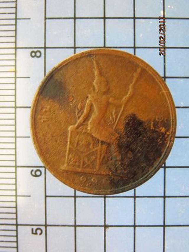 รูป 2781 เหรียญทองแดง หนึ่งอัฐ รศ.118 ตราพระสยามเทวาธิราช สร้างป 5