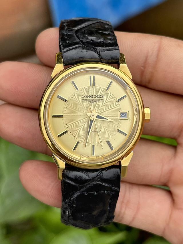 นาฬิกาข้อมือLongines Automatic ขานก ทูโทน หน้าปัดลายใยแมงมุม สีทอง