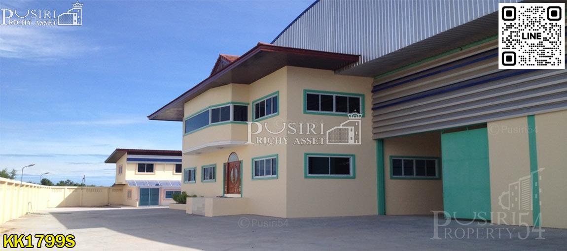 ขายโรงงาน เนื้อที่ 7 ไร่ 1 งานเศษ บางกระดี่ 16 มีครบแบบ 3 in 1 โรงงานสูง 11 เมตร สำนักงาน 2 ชั้น บ้านพักคนงานสูง พร้อมใบ รง.4 - KK001799s 2