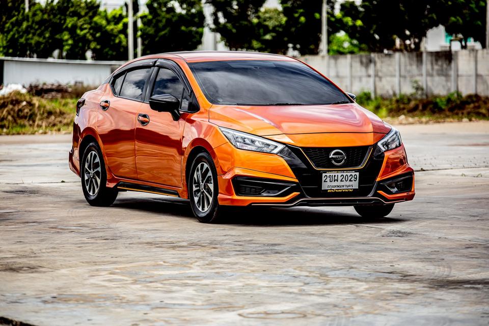 NISSAN ALMERA 1.0 VL Turbo ปี 2021 สีส้ม ตัวท๊อป 4
