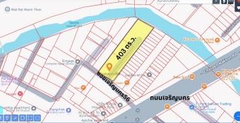ขายที่ดิน เจริญนคร56 ธนบุรี  สำเหร่  เนื้อที่ 403 ตรว เหมาะอยู่อาศัย ลงทุน ทำหอพัก ใกล้ไอคอนสยาม   3