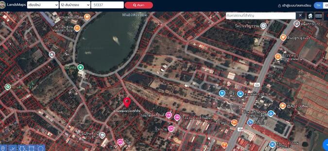 ขายที่ดินที่ดิน สันป่าตอง ใกล้หนองเสรียม อ.สันป่าตอง จ.เชียงใหม่ ติดถนนลาดยาง 2 ด้าน 6