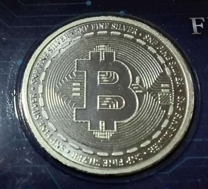 เหรียญเงินบิตคอยน์ เงินแท้ 999.9 % น้ำหนัก 1 บาท