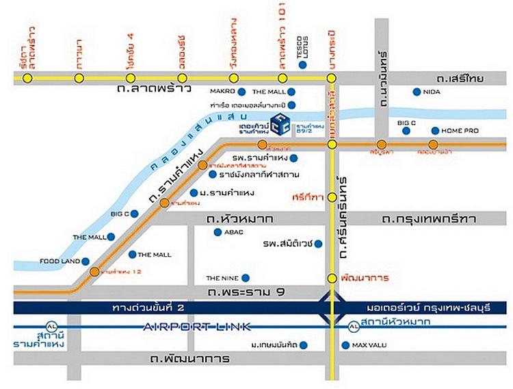 คอนโด เดอะ คิวบ์ รามคำแหง 89/2 ติดแยกลำสาลี ใกล้มหาลัยรามคำแหง ตกแต่งครบ เดินไป The Mall บางกะปิได้ 10