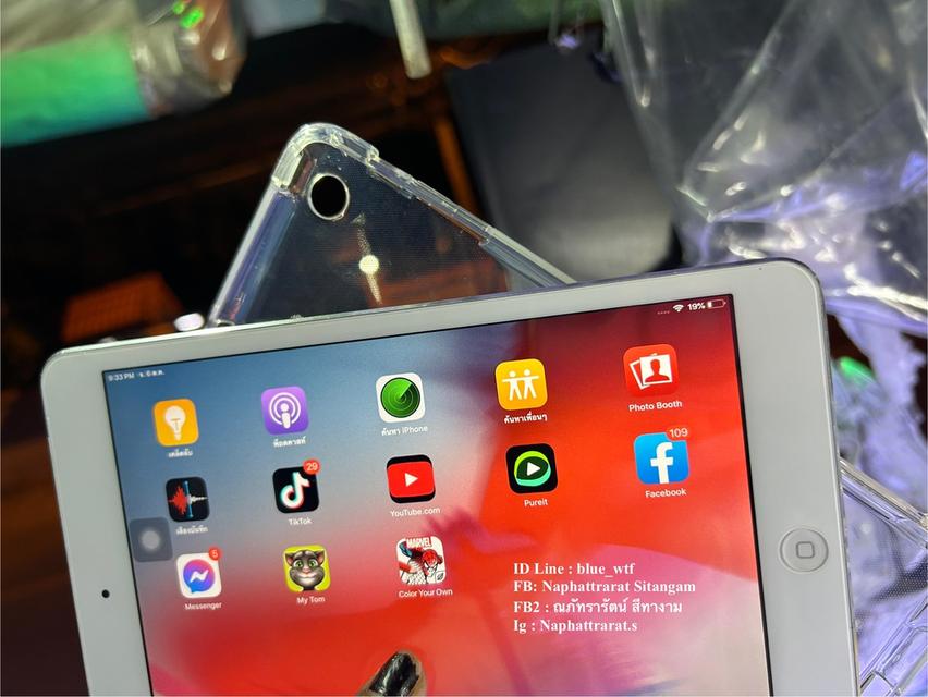 IPad mini2 64GB TH ใส่ซิมได้ WiFiได้ไม่ติดIcloudรีเซ็ตแล้ว โหลดแอพได้ ใช้งานปกติ