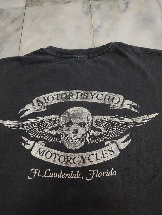 เสื้อยืดแขนสั้น แนวไบค์เกอร์ Vtg 90's MotorPsycho Custom Harley Davidsons Ft.Lauderdale,Fl แท้ มือสอง สภาพดี ของพร้อมส่งครับ รูปที่ 6