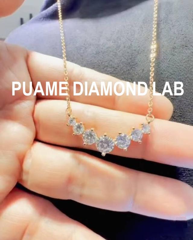 สร้อยเพชรเรียบหรู เพชรงามๆ พร้อมตัวห้อยจี้ เพชรแท้ ขนาดกำลังดีใส่ได้ทุกวัน มีใบรับประกันสินค้า-ปุอามี่ Diamond Lap Rama2 (095-8894732)