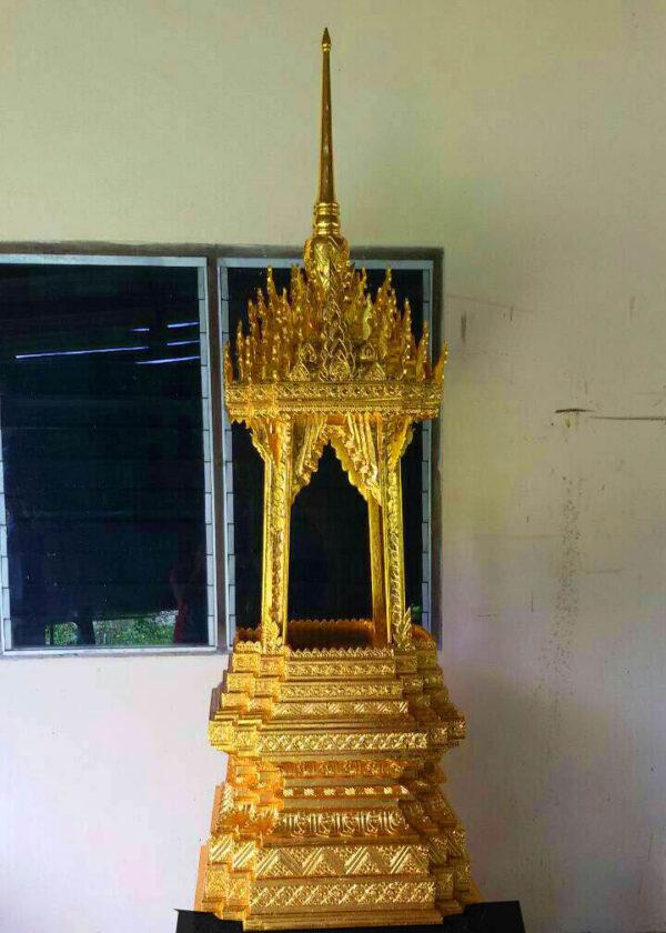 บุษบกไม้สักแกะสลัก จำหน่ายและสั่งทำตามขนาด รูปที่ 8