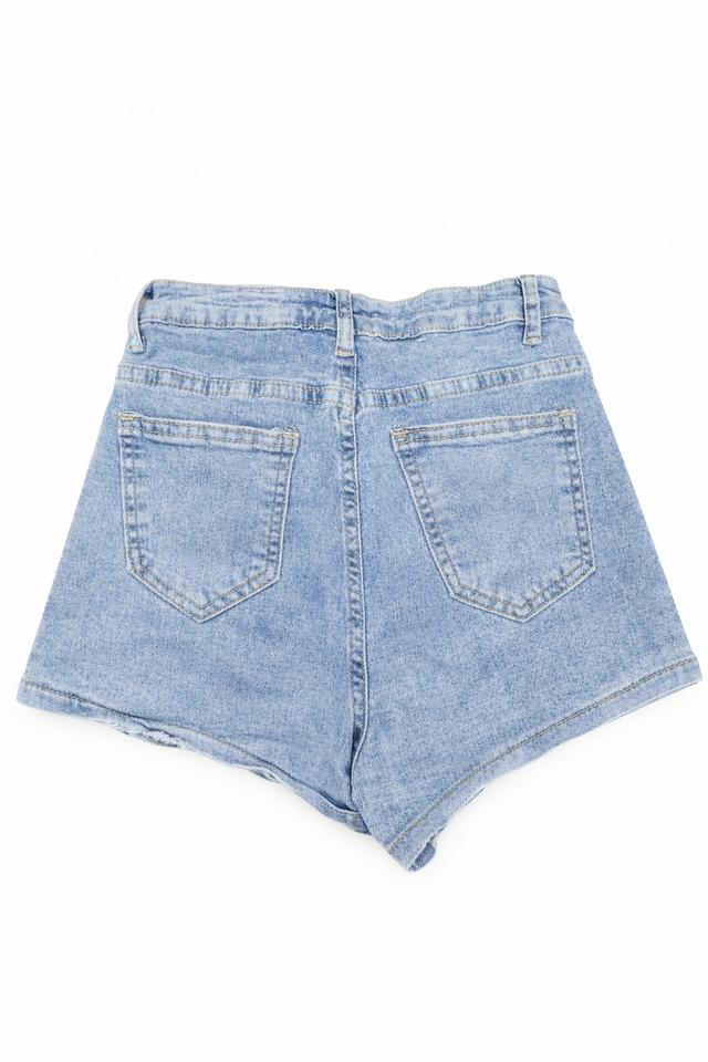 กางเกงยีนส์เอวสูงขาสั้น รูปที่ 2