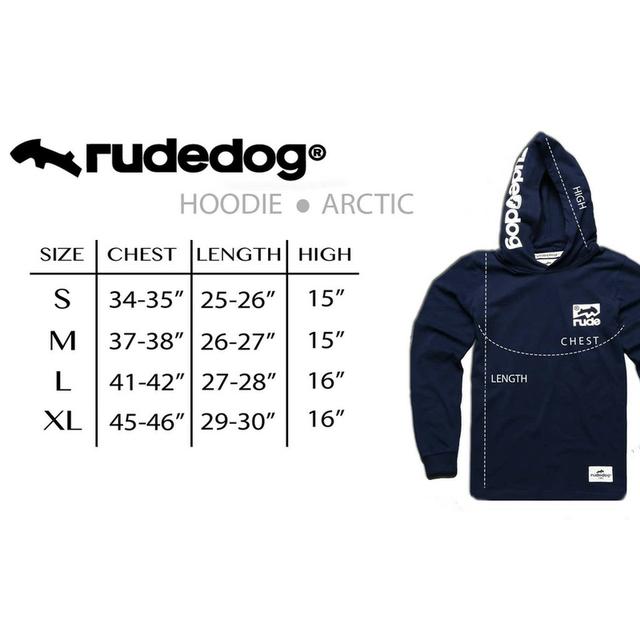 เสื้อแขนยาวมีฮู๊ด สีขาว แบรนด์ Rudedog ไซส์ เอสชาย รูปที่ 2
