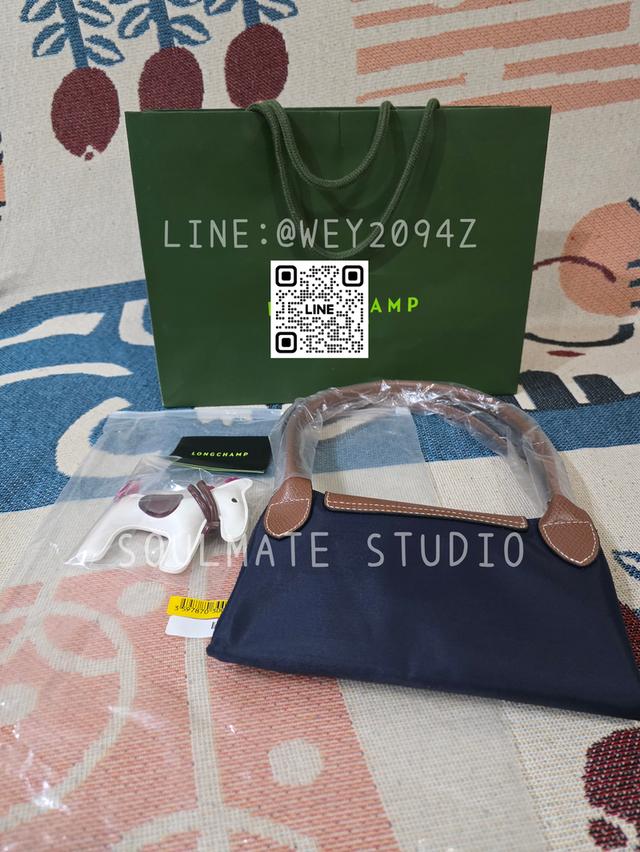 กระเป๋า เลอปิยาจ Le Pliage Original M Tote Bag Navy สีน้ำเงิน หูยาว ไซส์เอ็ม  5