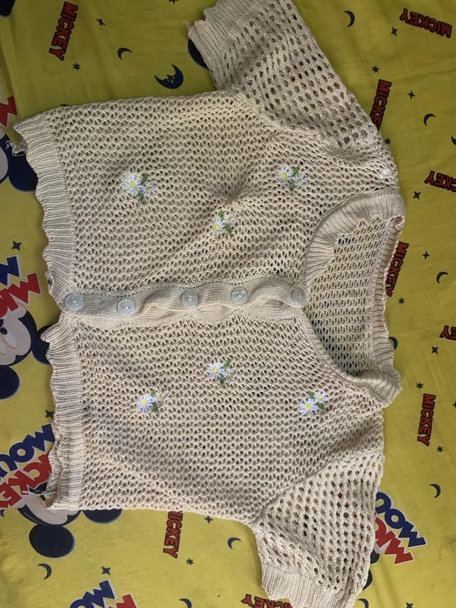 เสื้อไหมพรมสีน้ำตาลอ่อนสีจริงสวยมากๆ