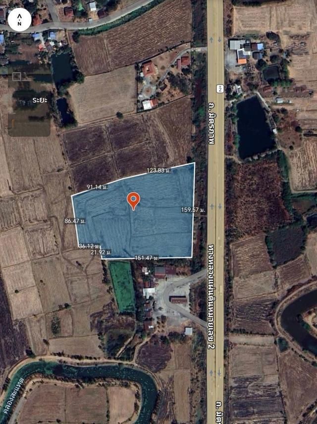 ขายที่ดินติดถนนมิตรภาพตำบลตาจั่น อำเภอคงจังหวัดนครราชสีมา ขนาดที่ดิน 16 -​0 -​43 ไร่ 1