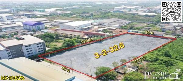 ที่สวยเทพ 3.5 ไร่ พื้นที่สีม่วง สร้างโรงงานได้ทุกประเภท ถมพร้อมใช้ พร้อมรั้ว 50% เทรลเลอร์สบาย ใกล้ ถ.เอกชัย และ พระราม 2 เพียง 1 กม. - KK4082S 1