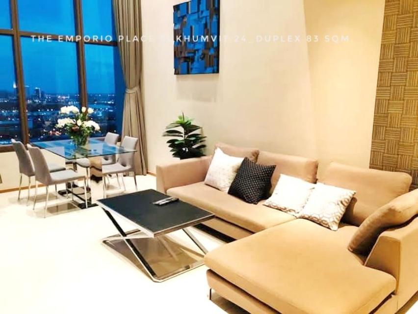 ให้เช่า คอนโด Duplex unit high floor river view ดิ เอ็มโพริโอ เพลส 83 ตรม. 1 bedroom in Sukhumvit 24 near BTS Phrompong 1