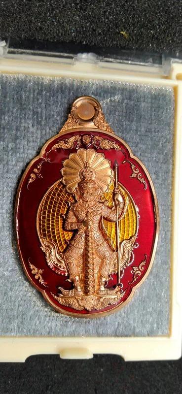Thao Wessuwan Amulet – Rare Fire-Copper with Red Enamel (Limited to 400 pcs.) 3