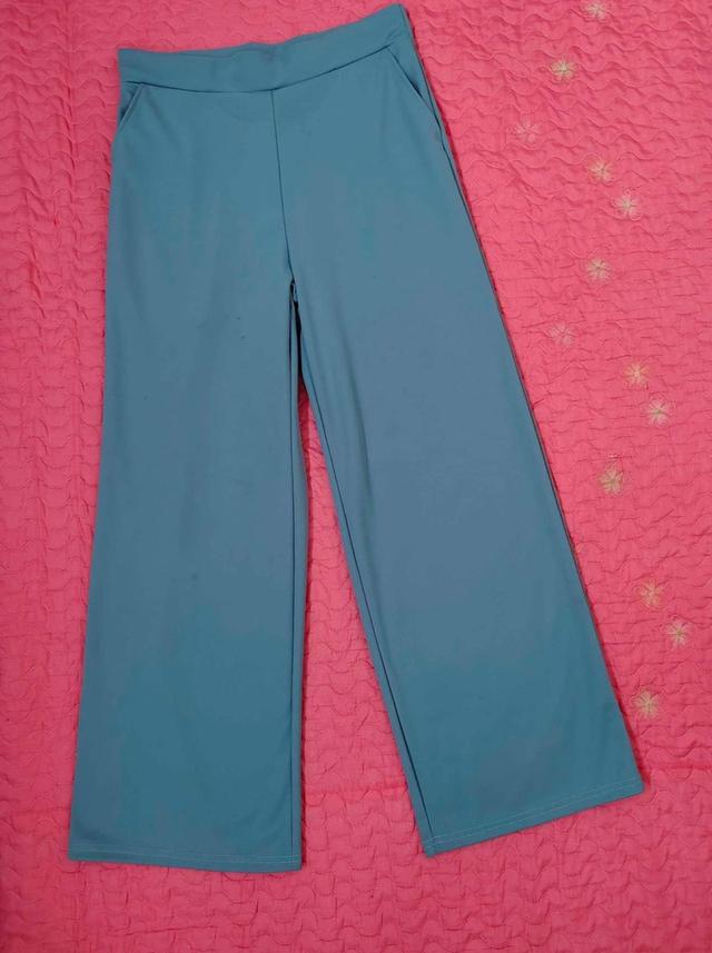 กางเกงขายาวสีฟ้า รุ่น ผ้าหนา 1