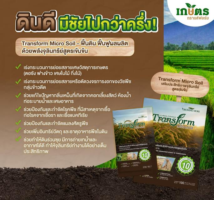 ขายทรานฟอร์มไมโครซอย สารช่วยย่อยสลายข้าวดิดข้าวเด้ง รูปย่อยที่ 2