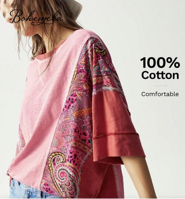Bohemela : เสื้อยืด Oversize Bohemian Style