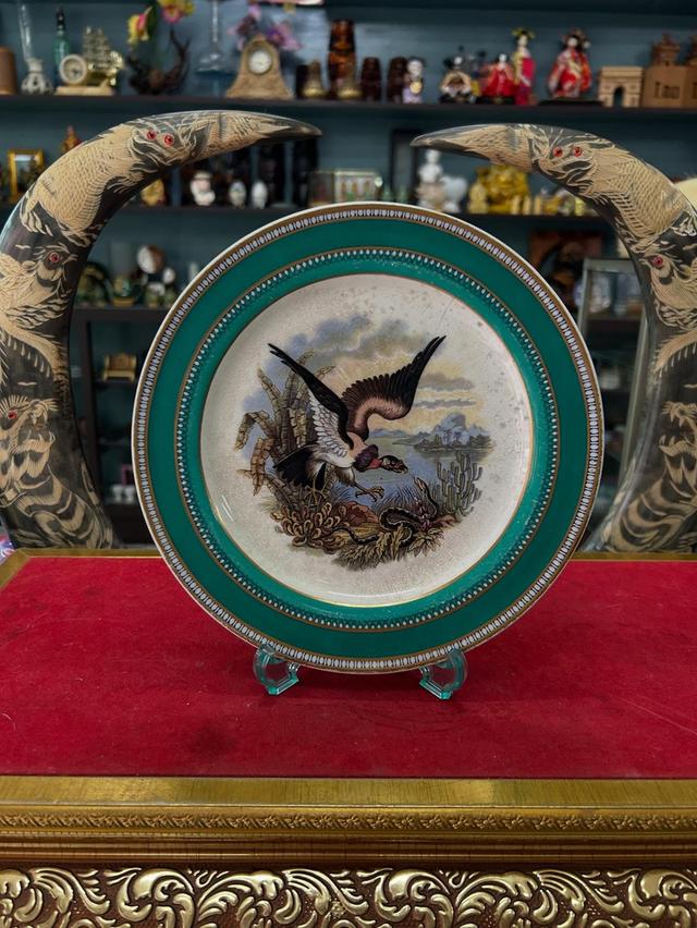 Deco plate จาน ยุโรป พร้อมรอย dog paw mark จากการเคลือบแบบโบราณ 7