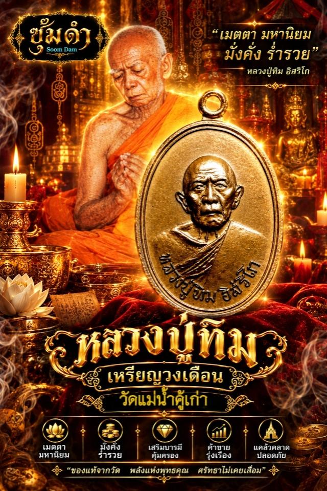 🔥เหรียญหลวงปู่ทิม บล็อควงเดือน