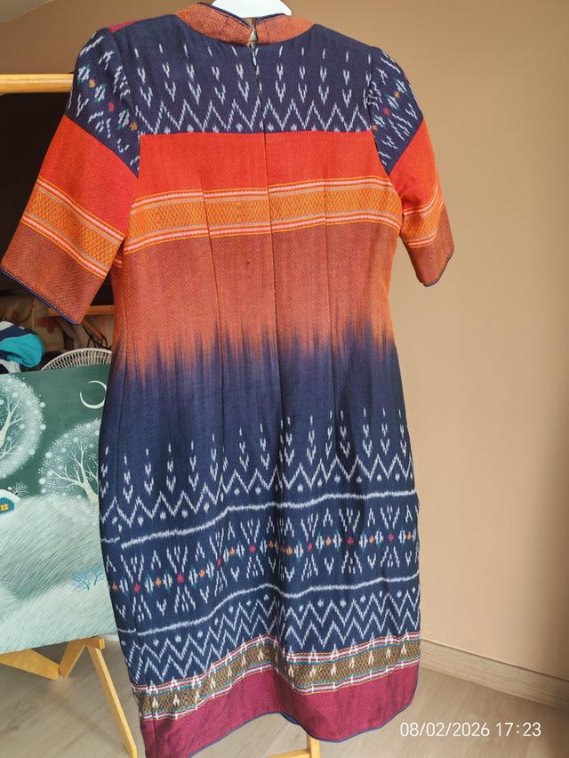 ชุดกี่เพ้า​ผ้าไทย​ หมักโคลน รูปที่ 2