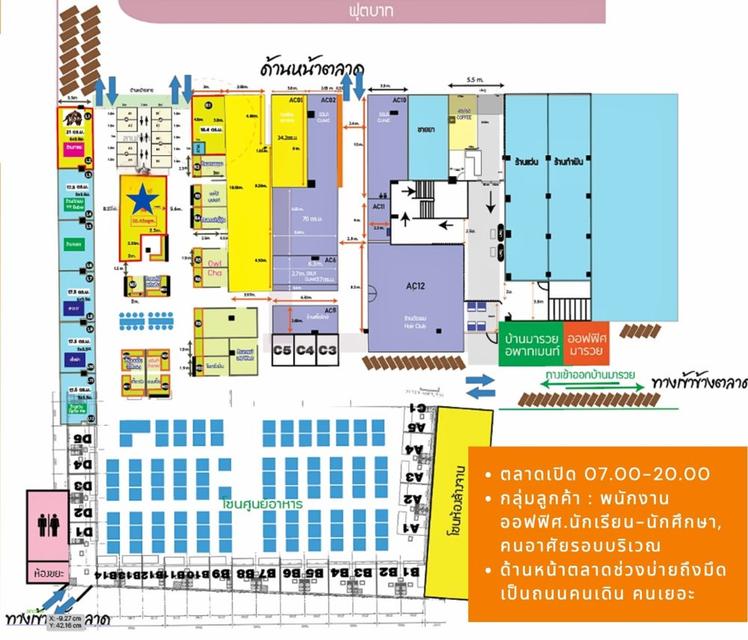 ปล่อยเช่าพื้นที่ด้านหน้าสุด ห้องกระจก ขนาด 30.02 ตร.ม. หน้าตลาดมารวยปิ่นเกล้า ติดถนนบรมราชชนนี ใกล้เซ็นทรัลปิ่นเกล้า