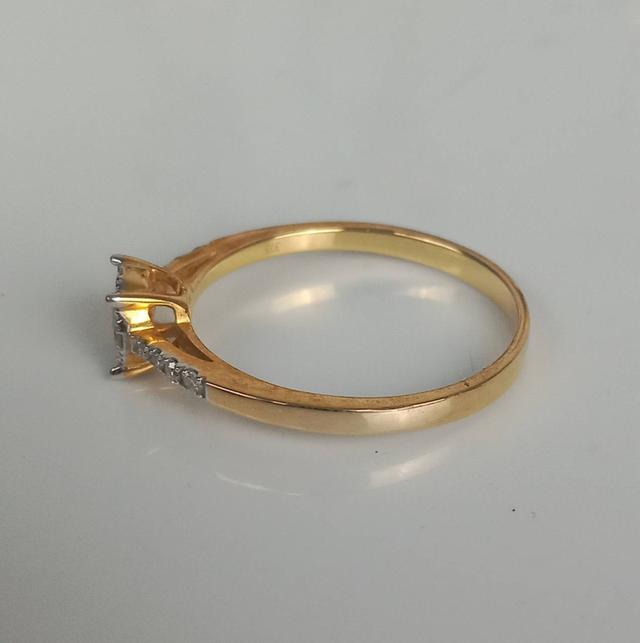 แหวนเพชรหญิง YD528 แหวนเพชรกระจุก ทอง 9K