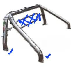 โรบาร์คู่สแตนเลสติดหลังรถ