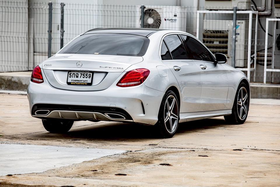 Benz C300 AMG Bluetec ปี 2015 สีเทา เบาะแดง