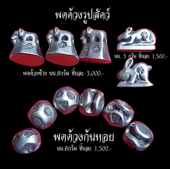 พดด้วงรูปทรงต่างๆ พดด้วงโบราณ พดด้วงช้าง พดด้วงก้นหอย ขนาด2สลึง