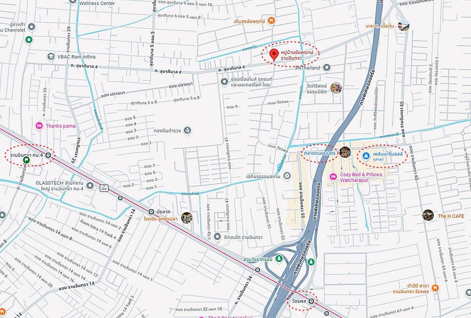 หมู่บ้านชัยพฤกษ์ รามอินทรา ถนนสุขาภิบาล 5 เขตบางเขน บ้านเดี่ยวแปลงมุม 242 ตร.วา 5 ห้องนอน 7 ห้องน้ำ จอดรถ 9 คัน ใกล้รถไฟฟ้าสีชมพู สถานีวัชรพล 12