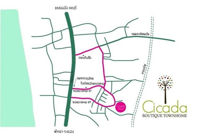 ทาวน์โฮมสร้างใหม่ ราคาพิเศษ โซนโรงโป๊ะ ศรีราชา โครงการ Cicada Boutique Pattaya 2