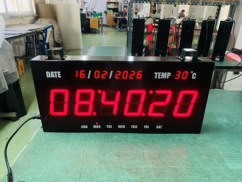นาฬิกาดิจิตอลแขวนผนัง นาฬิกาโรงงาน รูปที่ 2