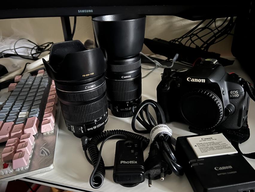 กล้องcannon 650d 55-250 + 18-135