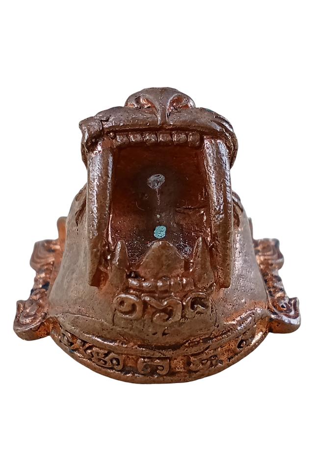 เศียรฤาษีปู่เสือรุ่นแรกหลวงปู่แสนวัดบ้านหนองจิกศรีสะเกษเนื้อทองแดงฝังพลอยตระกรุดพร้อมกล่องเดิม