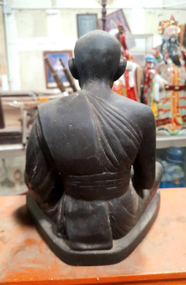 หลวงพ่อขอม วัดไผ่โรงวัว หน้าตัก9นิ้ว เนื้อทองเหลือง รูปเหมือนพระบูชาหลวงพ่อขอม ปี2505 รุ่นแรกๆ รูปย่อยที่ 3