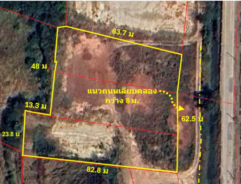 ขาย ที่ดิน ทำเลทองของย่านอยู่อาศัย  ชุมชนบ้านสำโรง เนื้อที่ 3 ไร่ 67.2 ตรว ผังเมืองสีชมพูประเภทชุมชน การคมนาคมเชื่อมต่อห 2