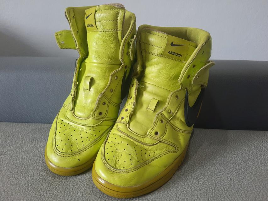 รองเท้า Nike dunk hight ambush flash lime size 9 US 42.5 Europe  12