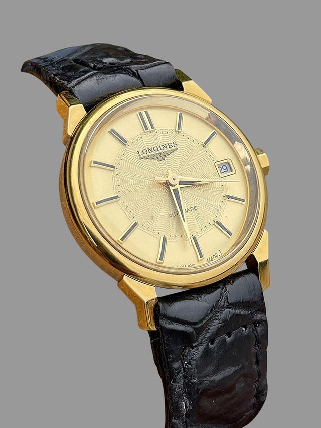 นาฬิกาLongines Automatic สีทอง หน้าปัดลายใยแมงมุม