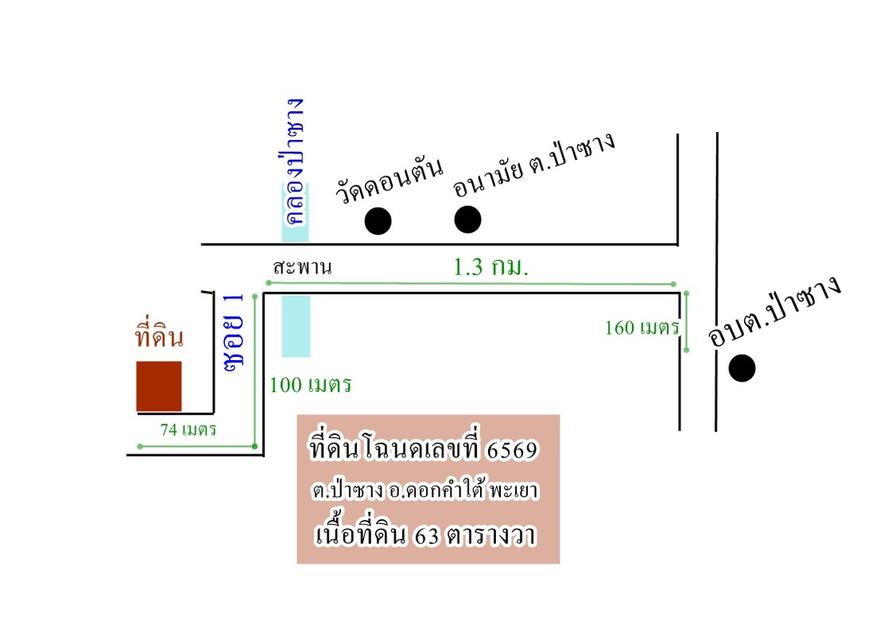 ที่ดินดอกคำใต้ พะเยา ป่าซาง โคตรถูก 11