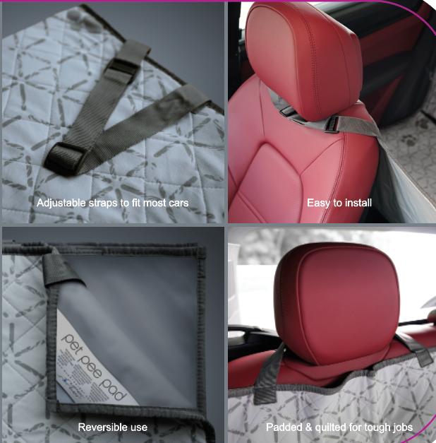ผ้าคลุมเบาะหลังรถยนต์ สำหรับสัตว์เลี้ยง 150 x 145 ซม.